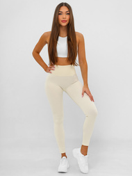 Női leggings ecru OZONEE JS/17K580/1