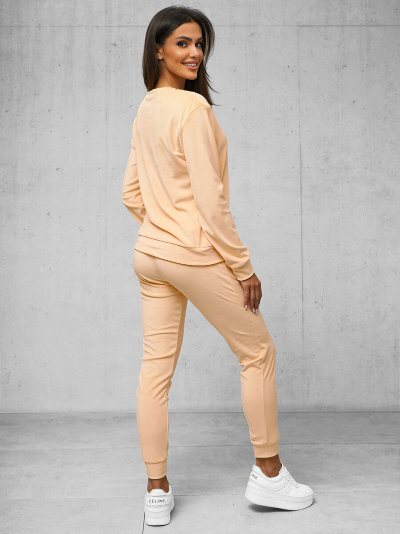 Női Melegítő Szett Velúr Lazac OZONEE O/8C1173/150Z