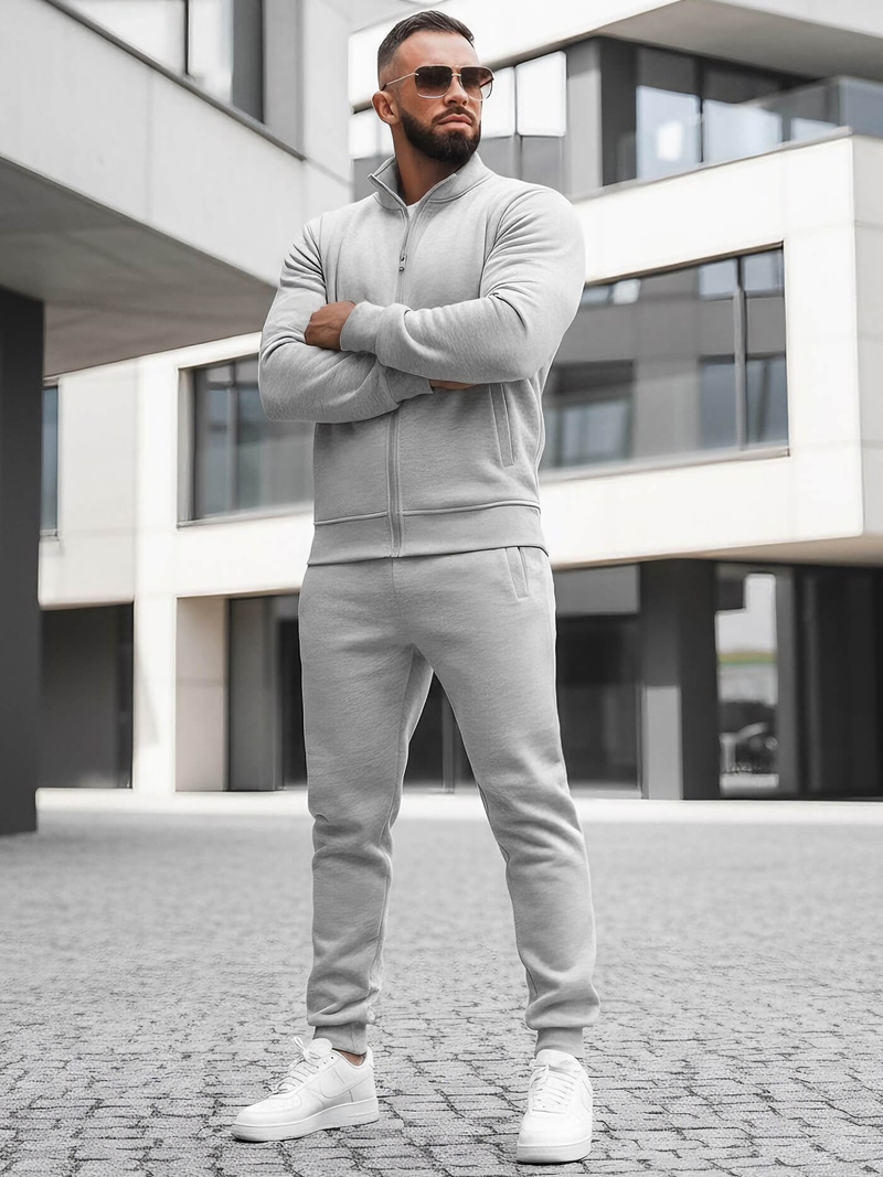 Férfi melegítő együttes szürke OZONEE JS/68C10385/2