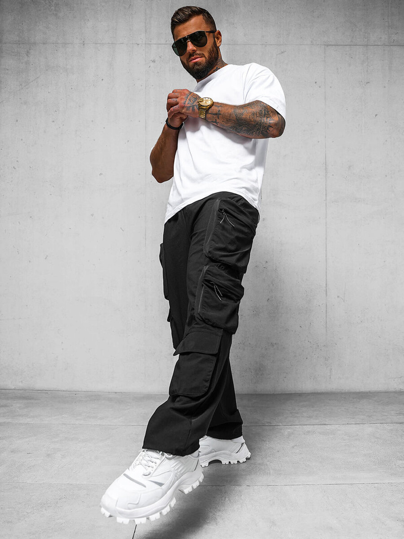 Férfi Nadrág Fekete OZONEE O/PS5528