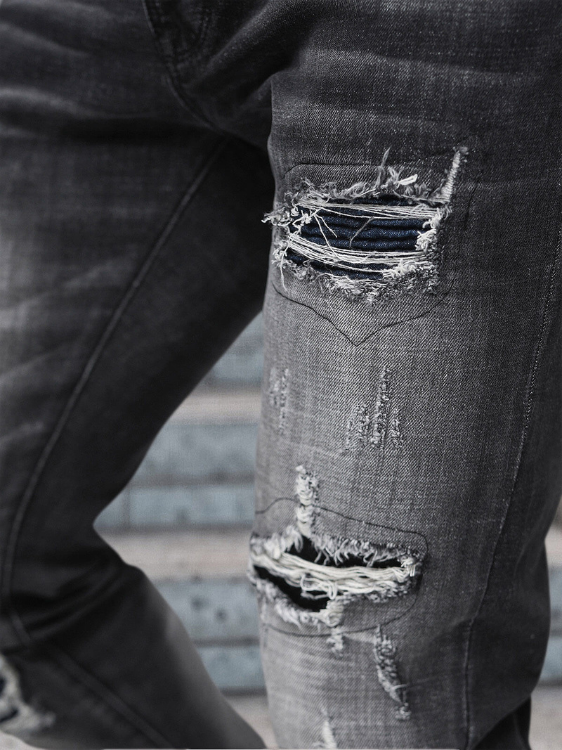 Férfi farmer nadrág fekete OZONEE NB/MP0075N