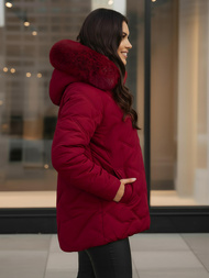 Női téli kabát bordó OZONEE JS/16M9296/06Z