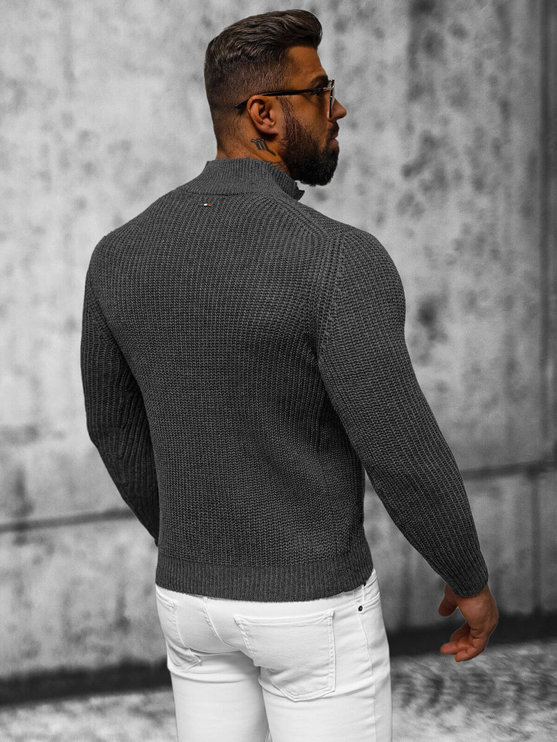 Férfi Pulóver Grafit OZONEE NB/MM6020/3