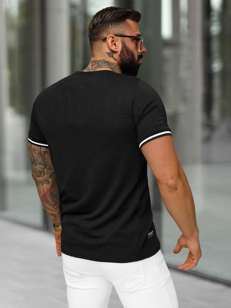 Férfi Póló Fekete OZONEE O/QS11628