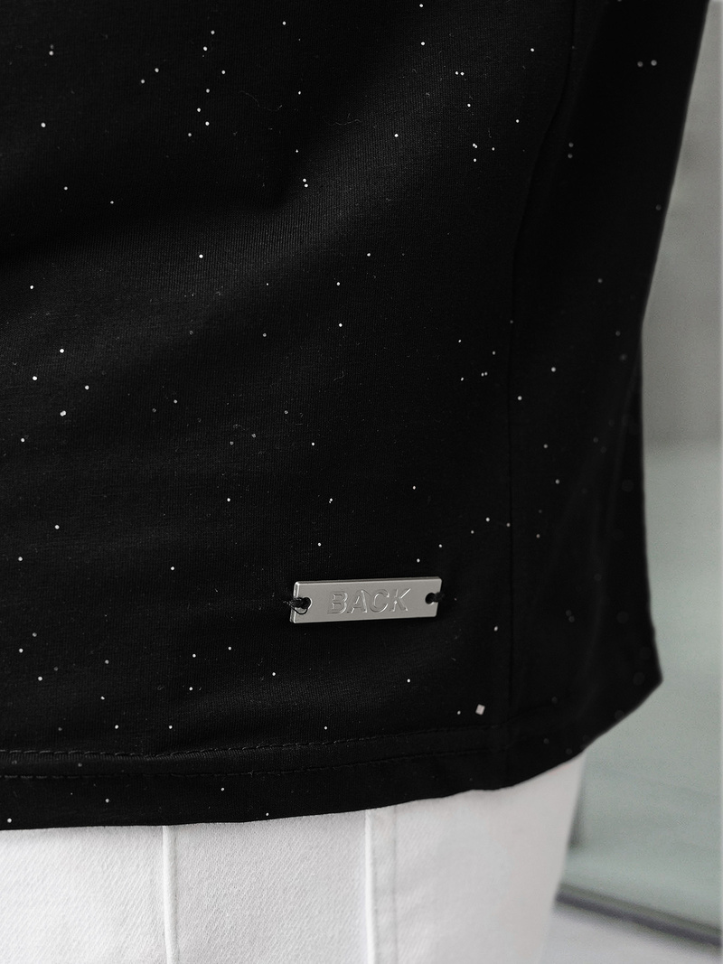 Férfi Póló Fekete OZONEE O/QQ1386