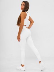 Női leggings fehér OZONEE JS/17K585/1