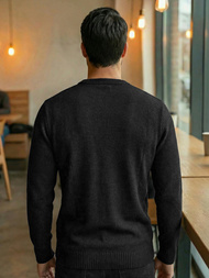 Férfi Pulóver Fekete OZONEE JS/59B3607/3