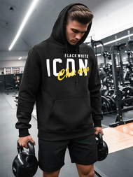 Férfi kapucnis felső fekete OZONEE JS/8B1736/3