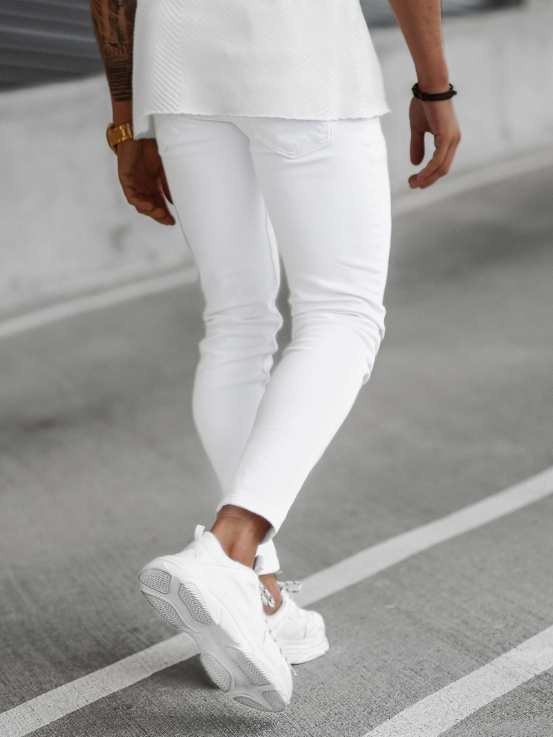 Férfi Farmer Nadrág Fehér OZONEE E/5348/01Z