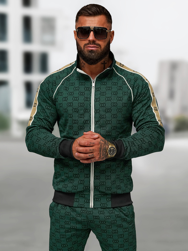 Férfi melegítő együttes zöld OZONEE O/FF5110AB