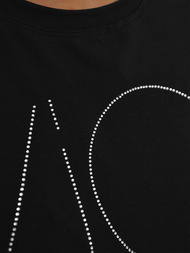 Női polo fekete OZONEE JS/YJ77841