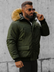 Férfi téli kabát khaki OZONEE JS/M2019/136