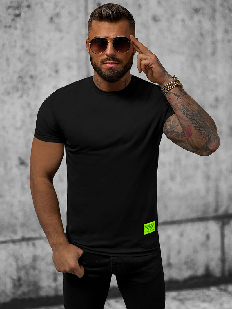 Férfi Póló Fekete OZONEE NB/MT3057