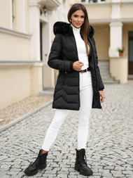 Női téli kabát fekete OZONEE JS/16M9121/392Z