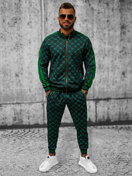 Férfi Melegítő Együttes Fekete-Zöld OZONEE O/12136