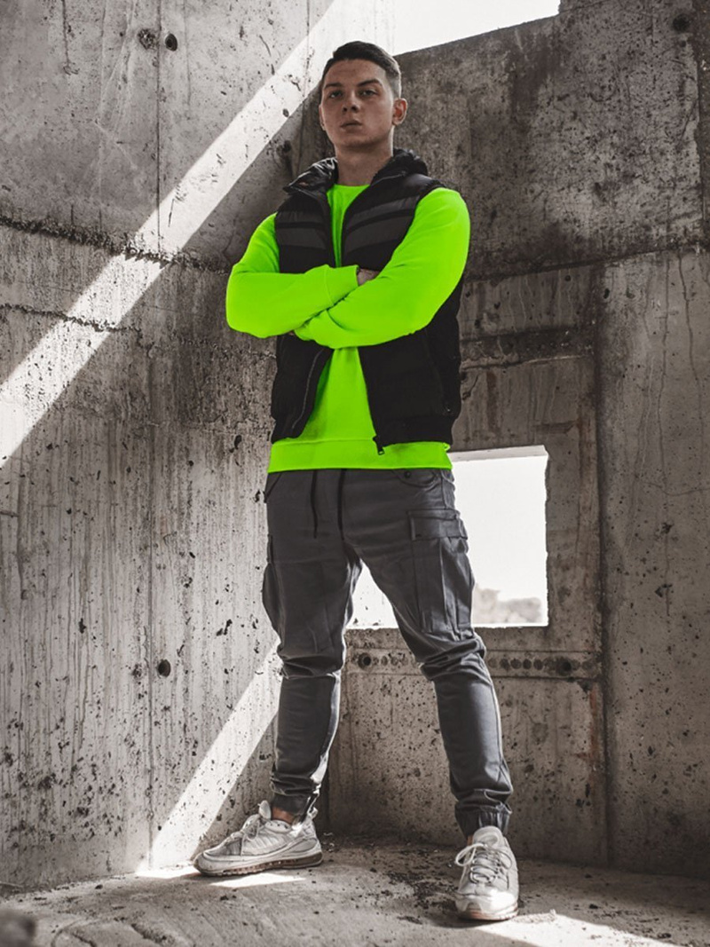 Férfi nadrág jogger Szürke OZONEE A/1005