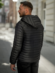 Férfi Steppelt Kabát Fekete OZONEE JS/16M9328/392B