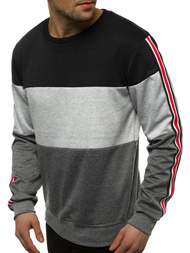 Férfi Melegítő felső Fekete-grafit OZONEE JS/JZ11036