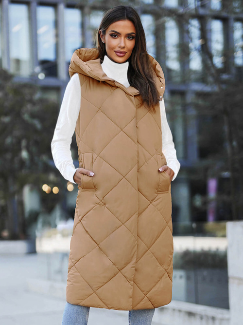 Női Hosszú Mellény Camel OZONEE JS/5M3165/84