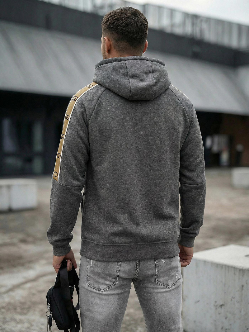 Férfi kapucnis felső grafit OZONEE JS/8B1730/5Z