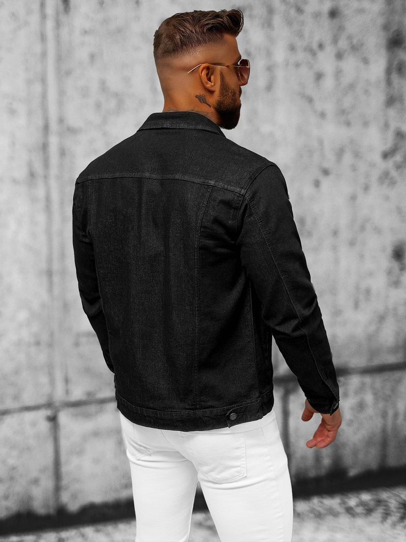 Férfi farmer dzseki fekete OZONEE NB/MJ510NZ