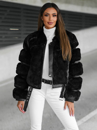 Női téli kabát fekete OZONEE JS/11Z8080Z