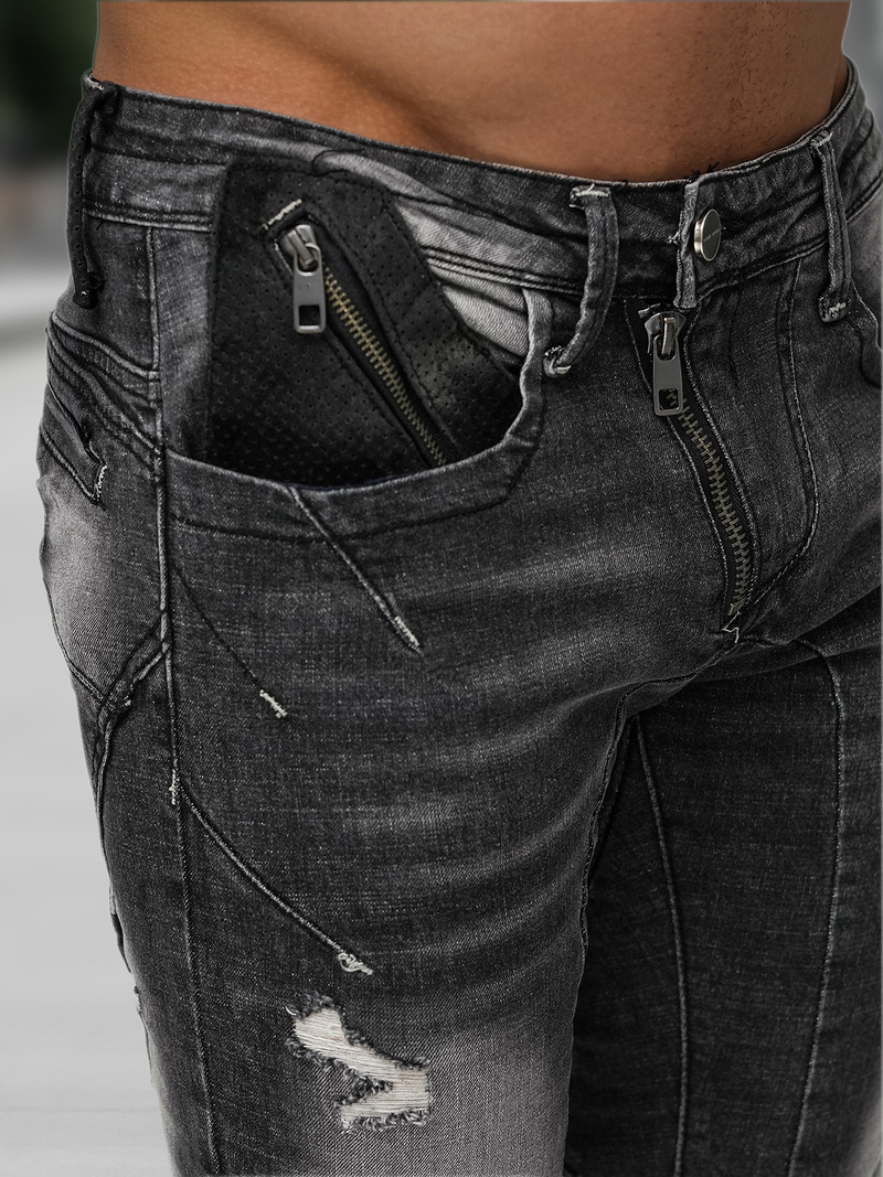 Férfi farmer nadrág fekete OZONEE NB/MP0045NZ