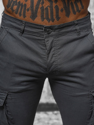 Férfi nadrág chino jogger grafit OZONEE NB/MP0202GS