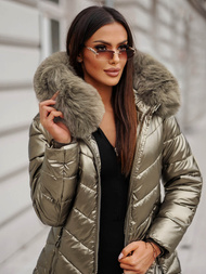 Női téli kabát arany OZONEE JS/16M9100/403Z