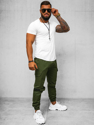 Férfi chino jogger nadrág khaki OZONEE O/G3014Z
