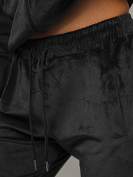 Női Melegítő Szett Velúr Fekete OZONEE JS/8C1176/3Z