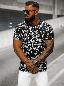 Férfi Póló Fekete OZONEE O/T1268/3