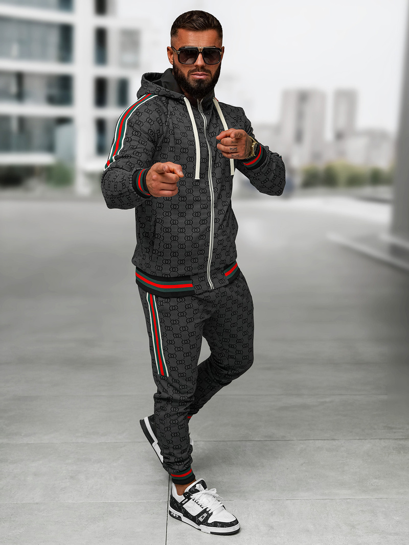 Férfi melegítő együttes fekete OZONEE O/FF5111AB