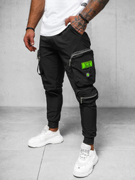 Férfi Chino Nadrág Fekete OZONEE O/PS5519