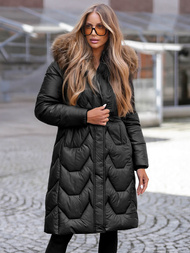 Női téli kabát fekete OZONEE O/5M3229/392