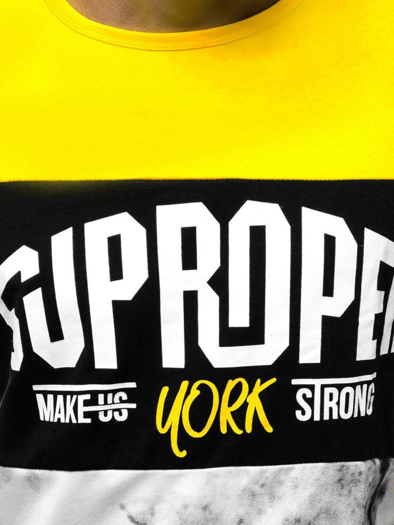 Férfi póló Sárga OZONEE JS/KS1974