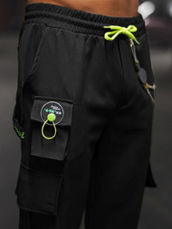 Férfi nadrág chino jogger fekete OZONEE O/CP149Z