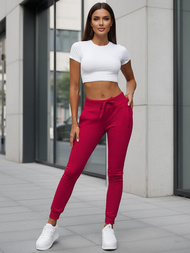 Női melegítőnadrág sötét vörös OZONEE JS/CK01/59Z