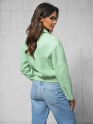 Női Bőrdzseki Mentol OZONEE O/G116