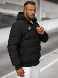 Férfi téli parka kabát fekete OZONEE JS/31M5026/392