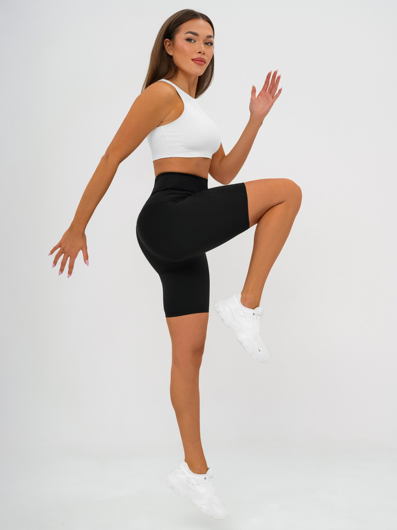 Rövid női leggings fekete OZONEE JS/17K583/3