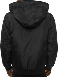 Férfi téli kabát fekete OZONEE JS/2019005