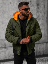 Férfi Steppelt Kabát Zöld OZONEE JS/27M8100