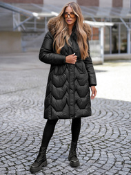 Női téli kabát fekete OZONEE O/5M3229/392