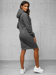 Női kapucnis pulóver grafit OZONEE JS/YS10005/5Z