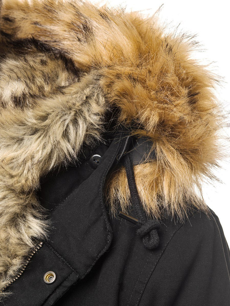 Férfi téli parka kabát fekete OZONEE O/5578Z