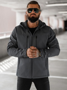 Férfi softshell kabát grafit OZONEE JS/27B6525/5Z