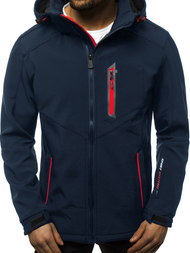 Férfi softshell kabát gránát-piros OZONEE GE/12259