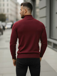 Férfi Pulóver Bordó OZONEE V/V24503