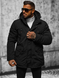 Férfi Steppelt Kabát Fekete OZONEE JS/5M718/392